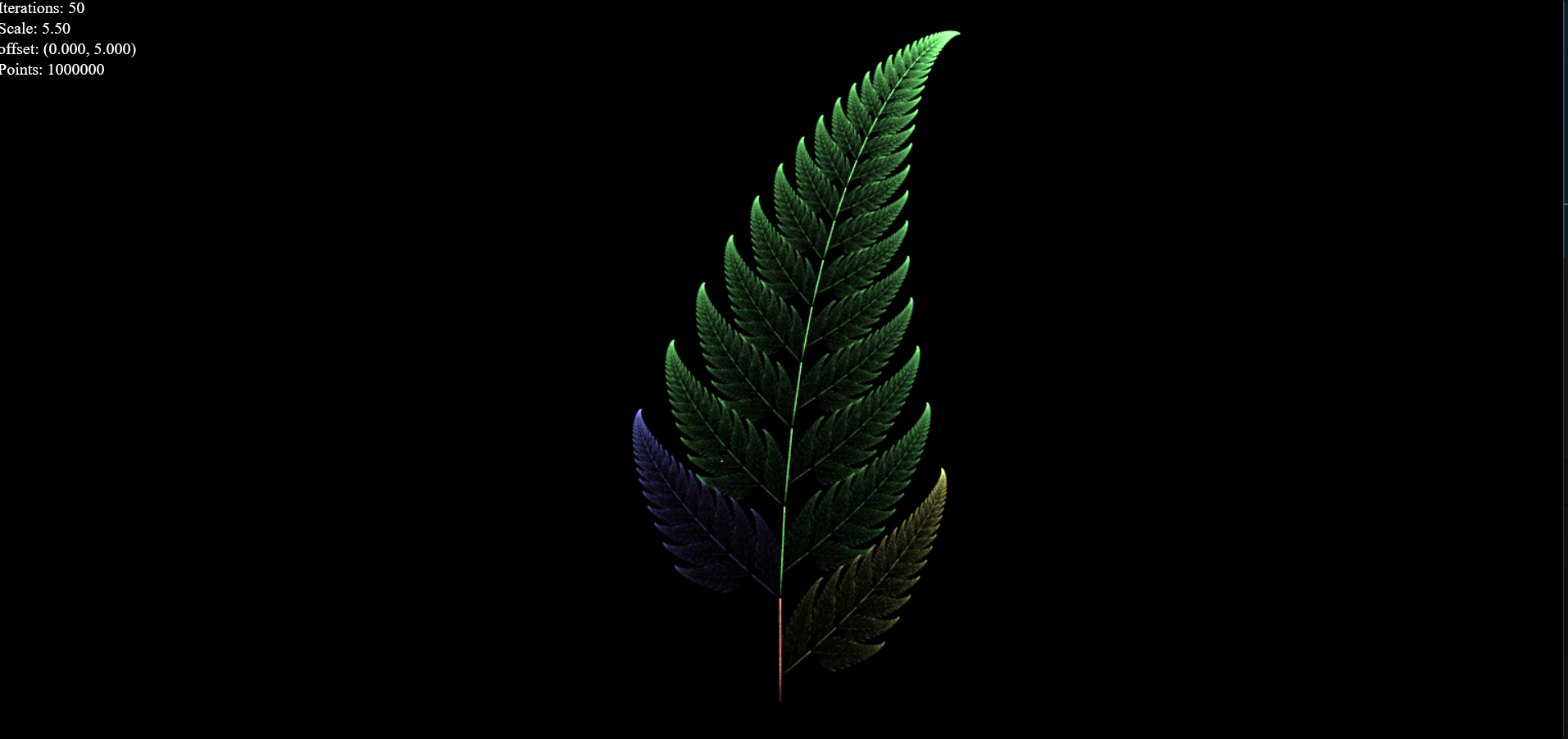 Fractal visualizer created using WebGL and JavaScript. Press any key between 0 - 9 to show a different fractal.